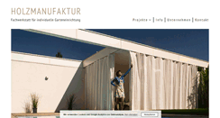 Desktop Screenshot of holzmanufaktur.at