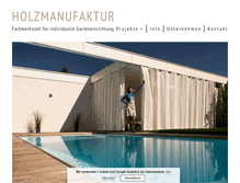 Tablet Screenshot of holzmanufaktur.at